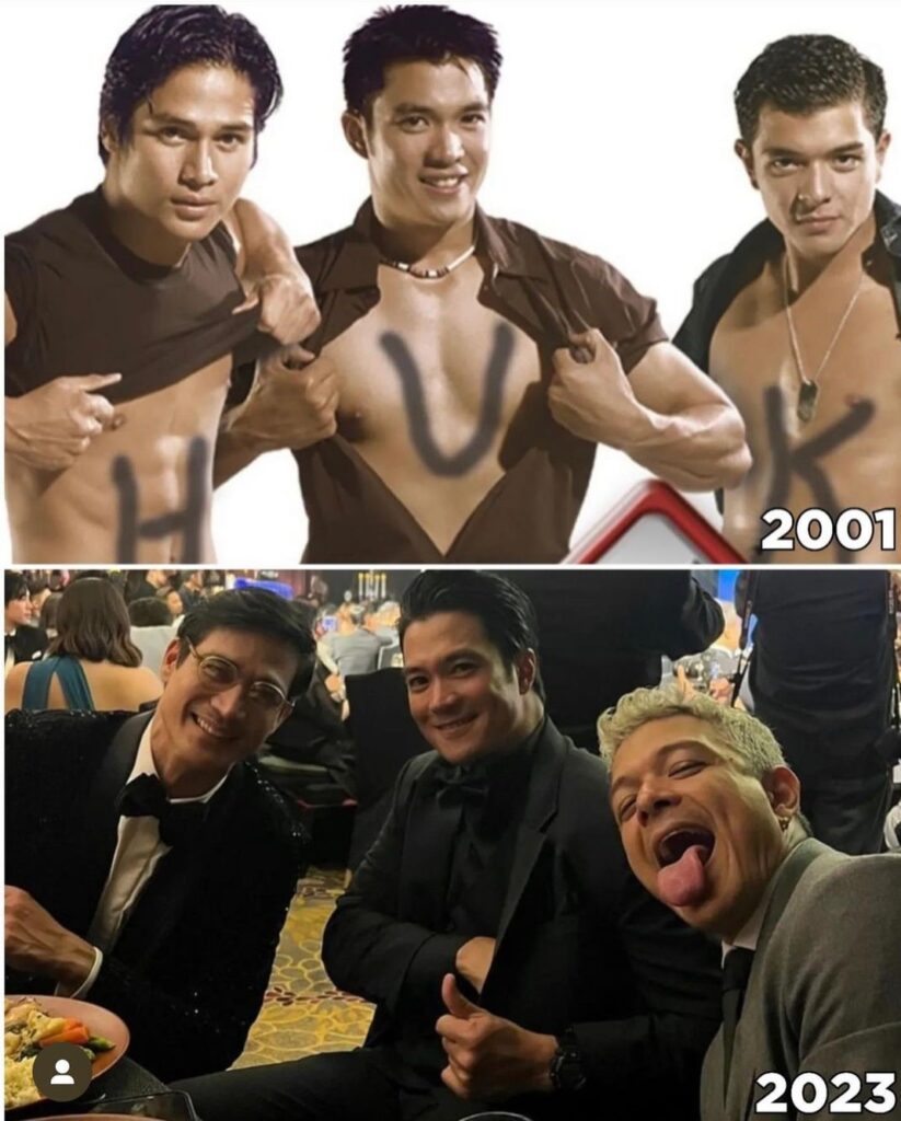 ‘Hunks’ trio: then and now