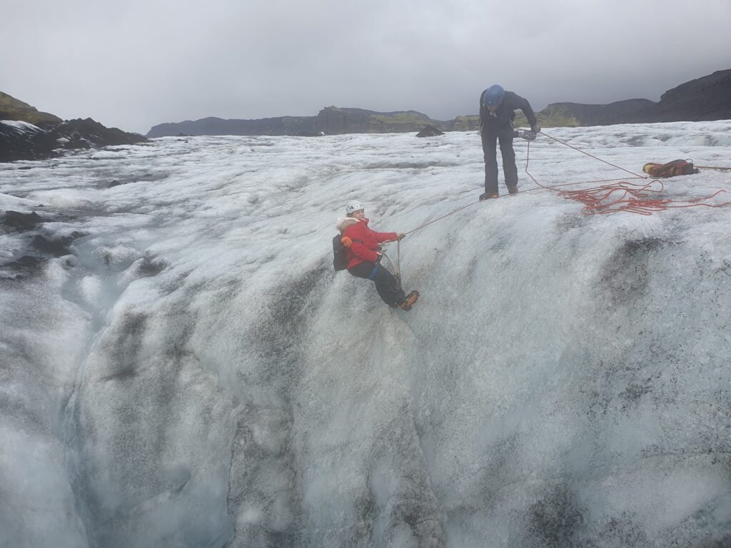 Surviving ice climbing in Iceland