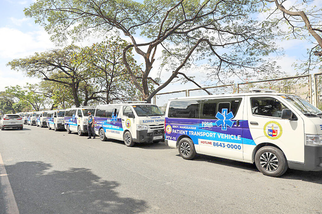 Pasig City barangays get patient transport vehicles